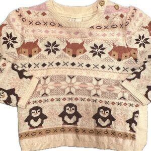 H&M Baby Girls Knit Sweater Like New, 6mos Runs Big!